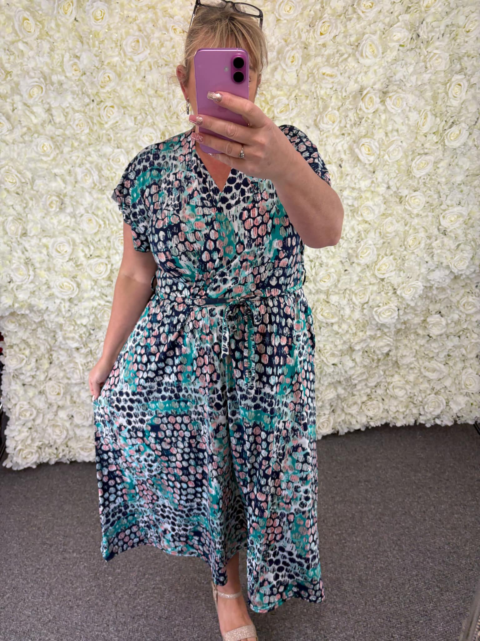 ELISE - Patterned Maxi Dress 14 to 24