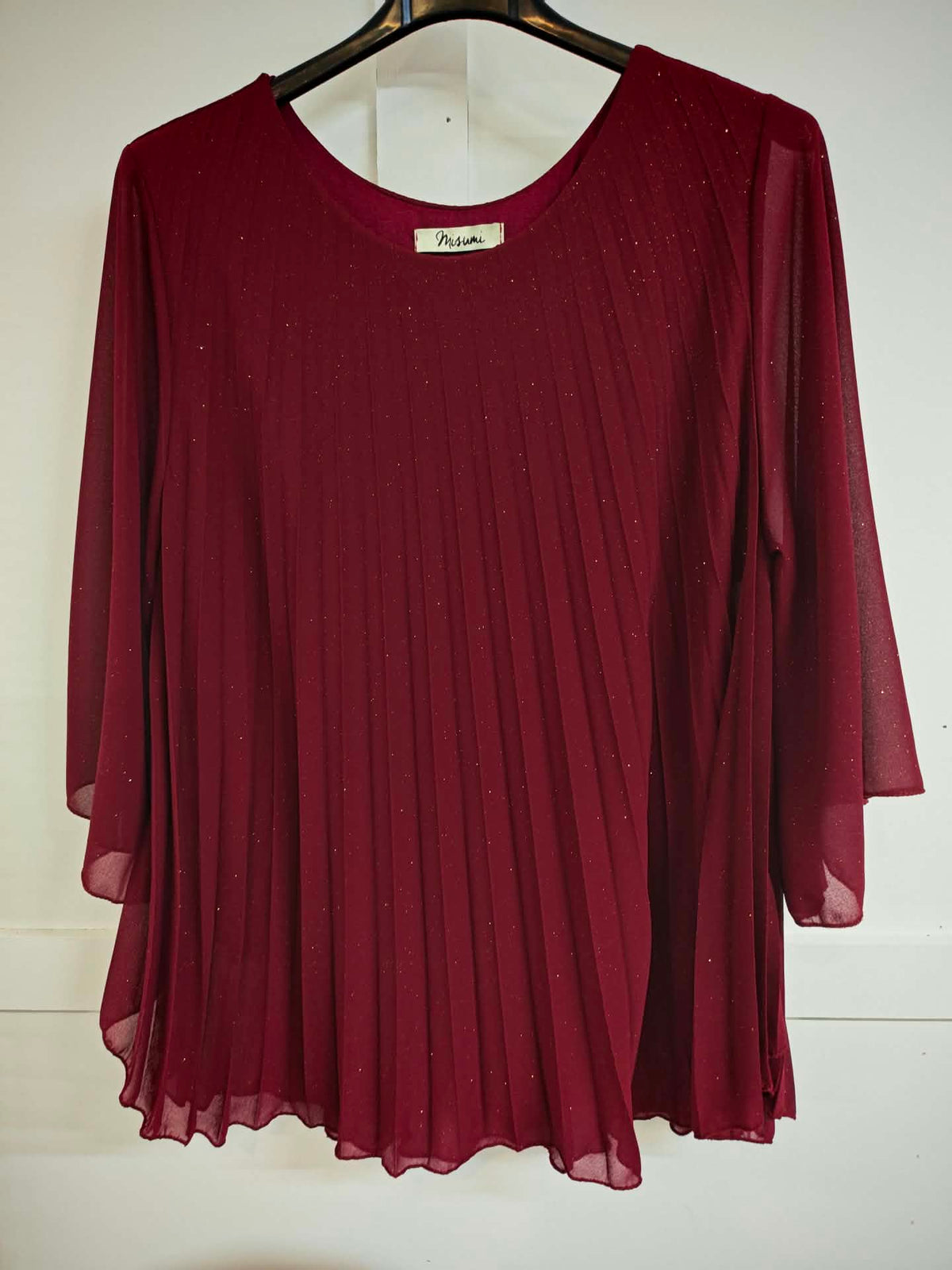 SOPHIA - Pleated Sparkle Blouse 14 to 22