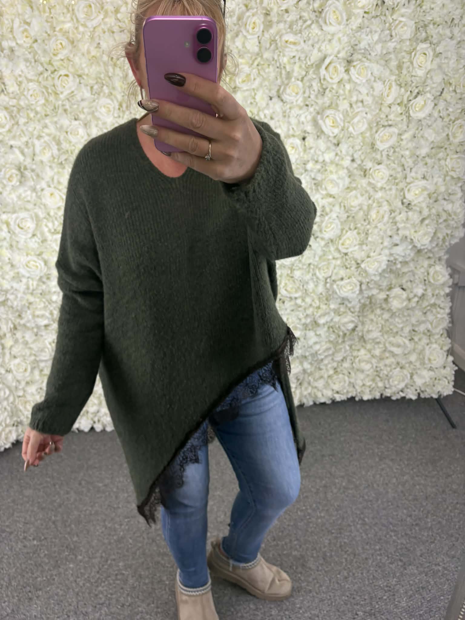 ALICE - Asymmetric Lace Trim Jumper 16 to 24