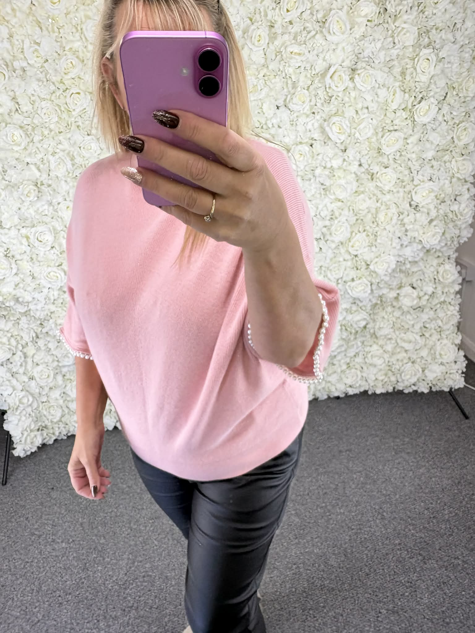 Helen - Pearl Sleeve Jumper 14 to 22/24