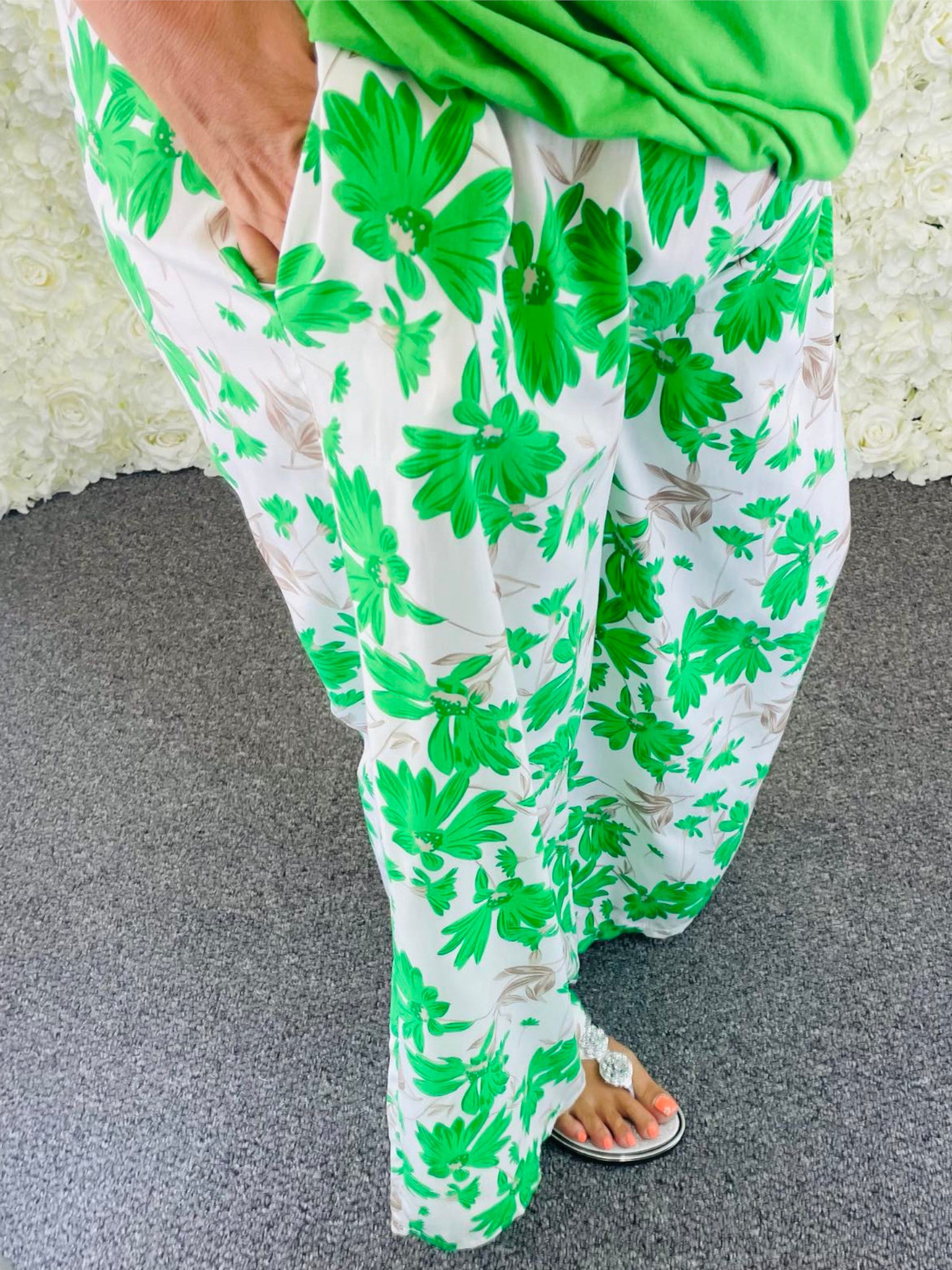 LIBBY - Floral Trousers 12 to 22