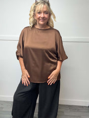 BONNIE - Satin Feel Blouse 14 to 22