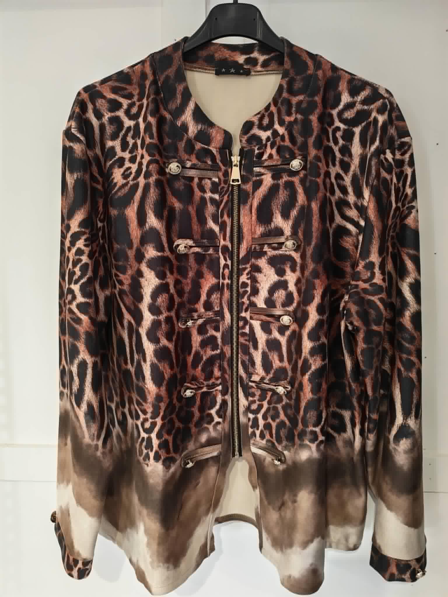 CARLIE - Faux Mole Skin Military Jacket 14 to 24