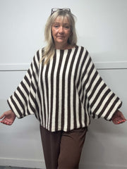 LIORA - Striped Bubble Sleeve Jumper 14 to 24/26
