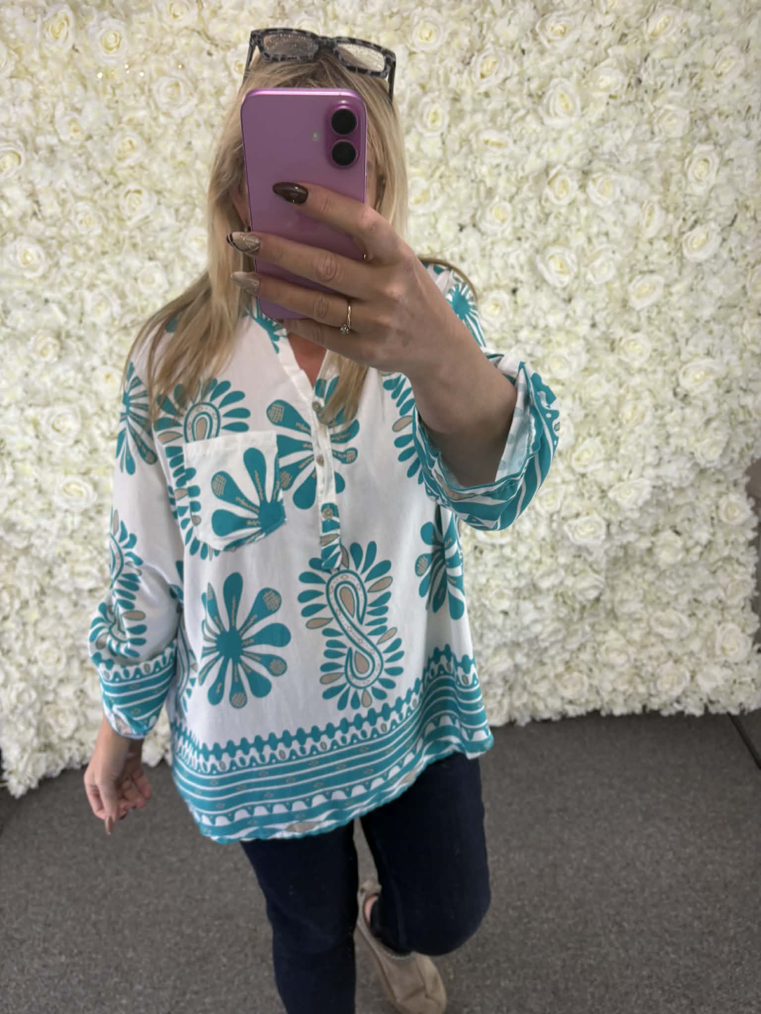 Marie - Patterned Blouse 14 to 22