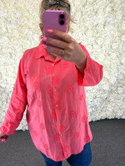 DORIS - Cotton Flower Shirt 12 to 22