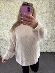 JACKIE - Plain Chunky Knit Jumper 14 to 24