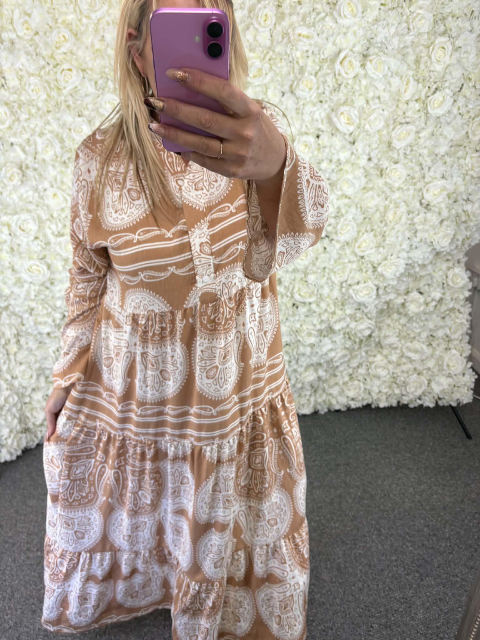 Trula - Patterned Smock Dress 14 to 22