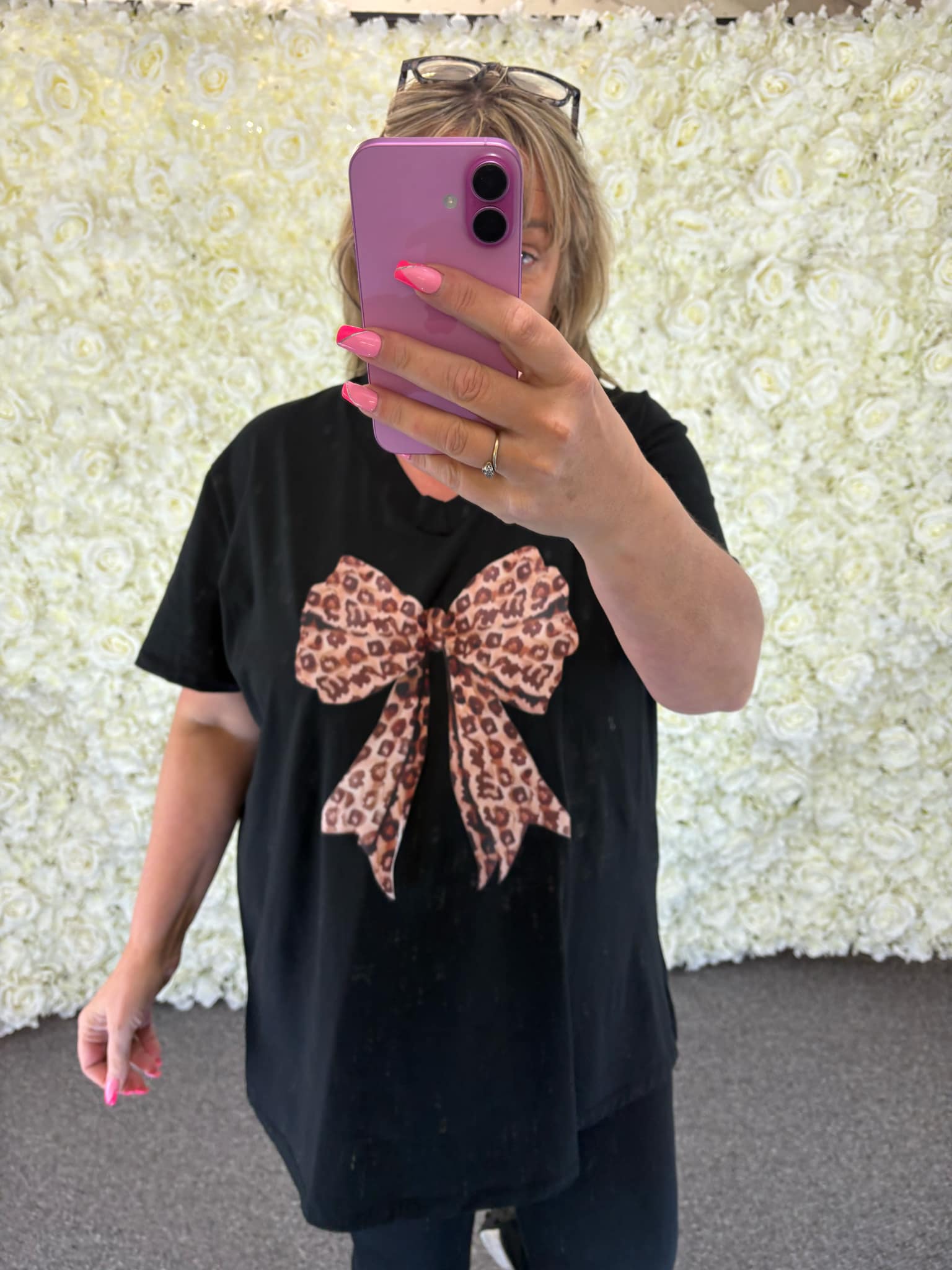 MIKKI - Leopard Bow T-Shirt 14 to 24