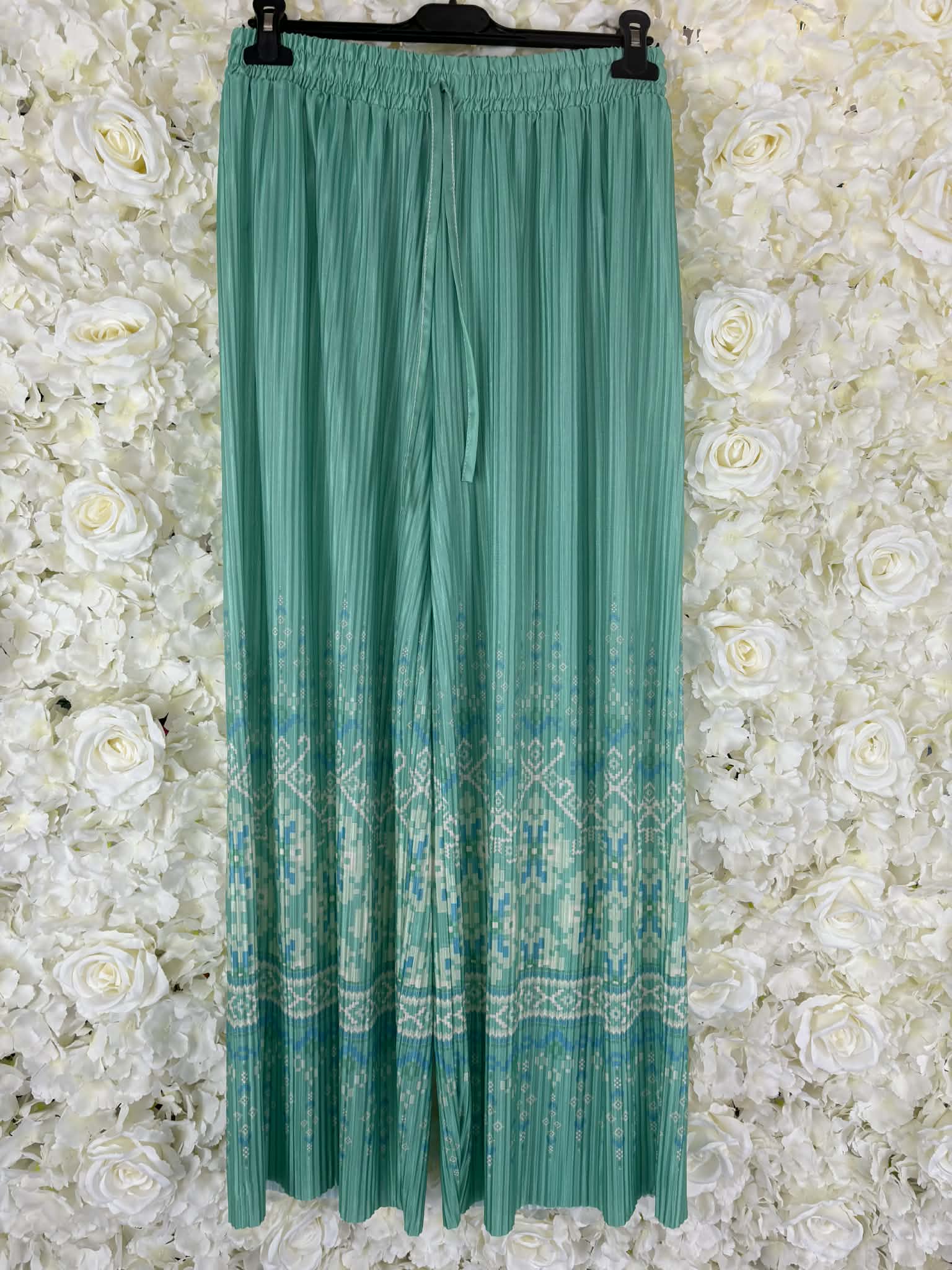 NAOMI - Patterned Pleated Trousers 14 to 22/24