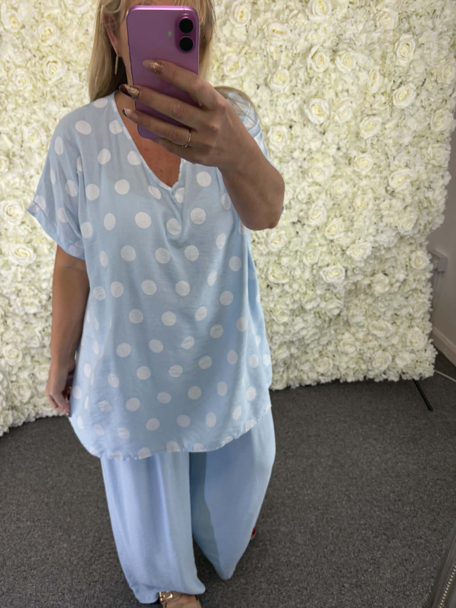 Teresa - Polka Dot Trouser Suit 16 to 24