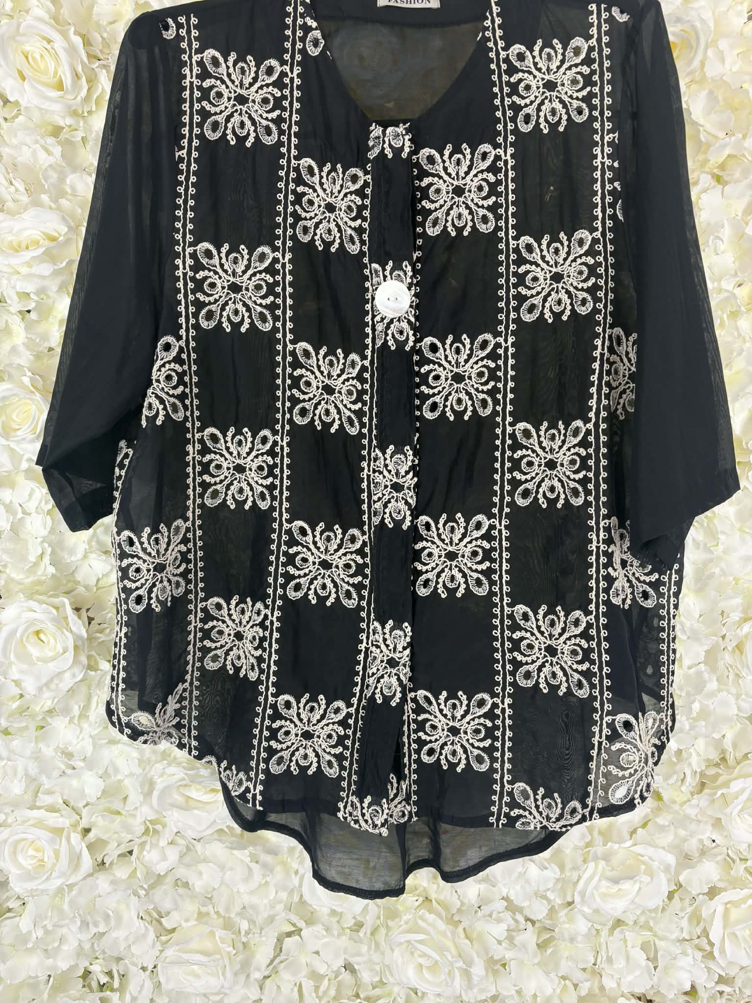 KAYLEY - Embroidered Button Blouse 12 to 18/20