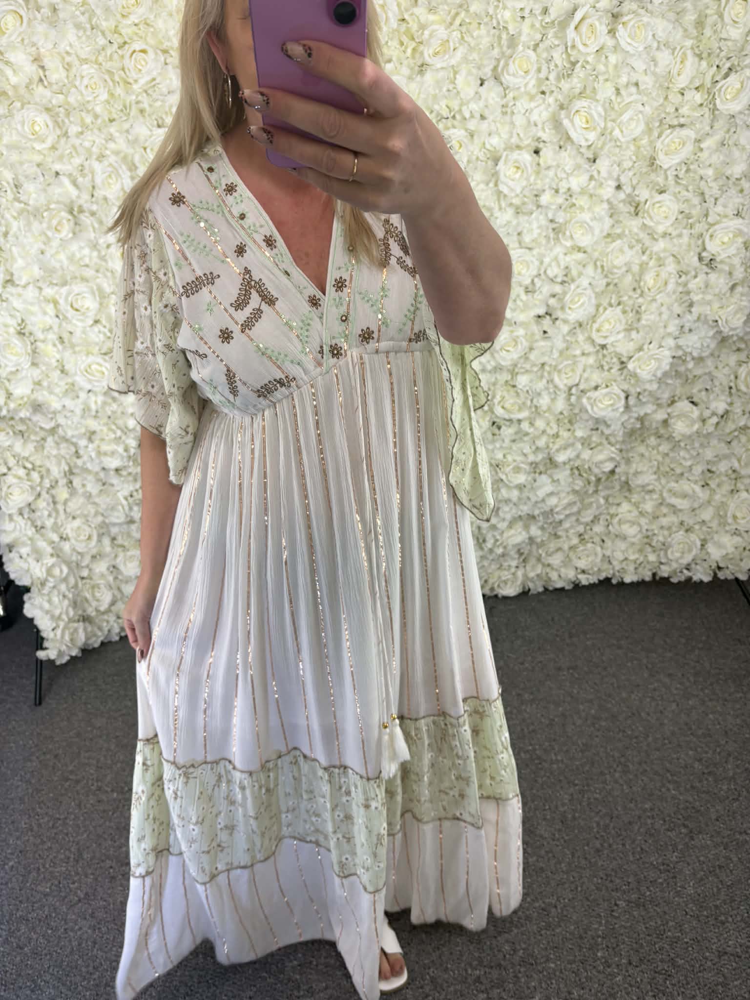 CARINA - Embroidered Boho Dress 12 to 22