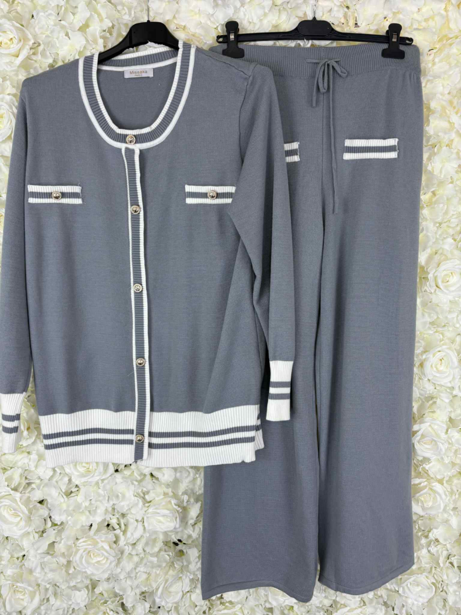 JENNA - Gold Button Lounge Suit 12 to 22