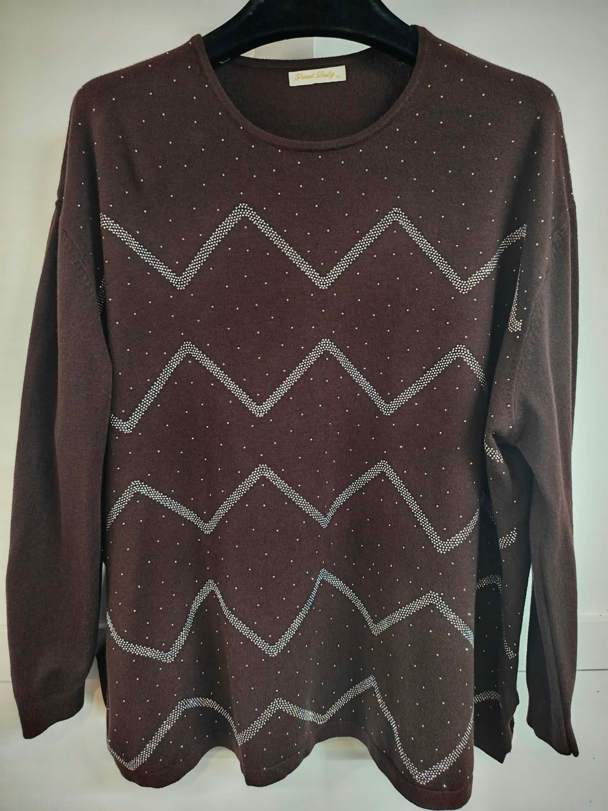 DELIA - Zig Zag Bling Jumper 14 to 24 - Jane's Boutique