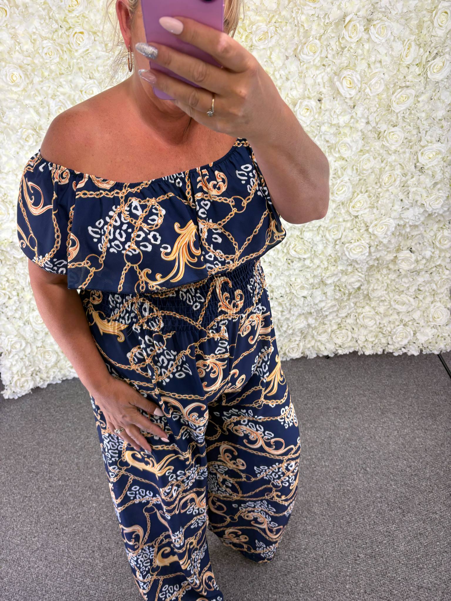 Lessa - Chain Print Jumpsuit 14 to 22