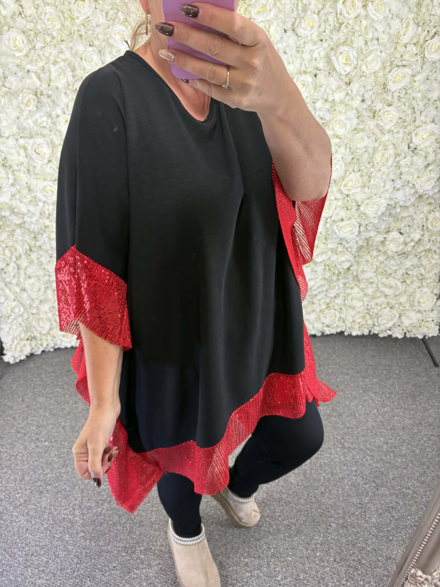 Amy - Sequin Edged Top 16 to 24