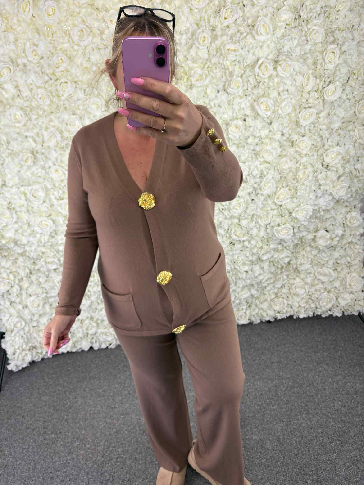 OLIVE - Gold Button Trouser Suit 12 to 20/22