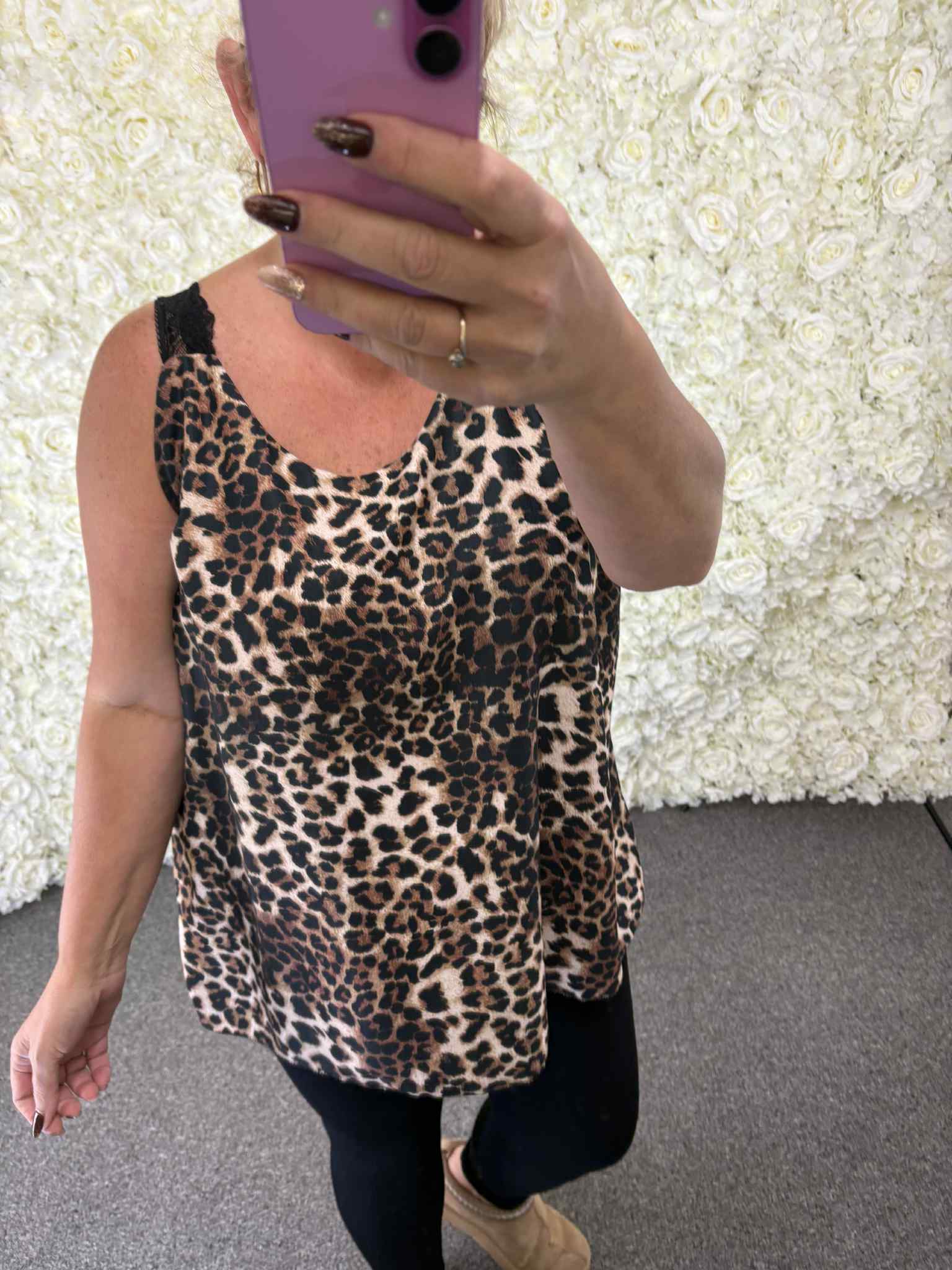Fern - Leopard Print Lace Strap Vest 12 to 22/24