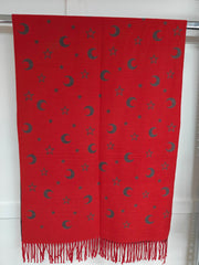 JANET - Cashmere Blend Moon & Stars 200cm x 60cm - Jane's Boutique
