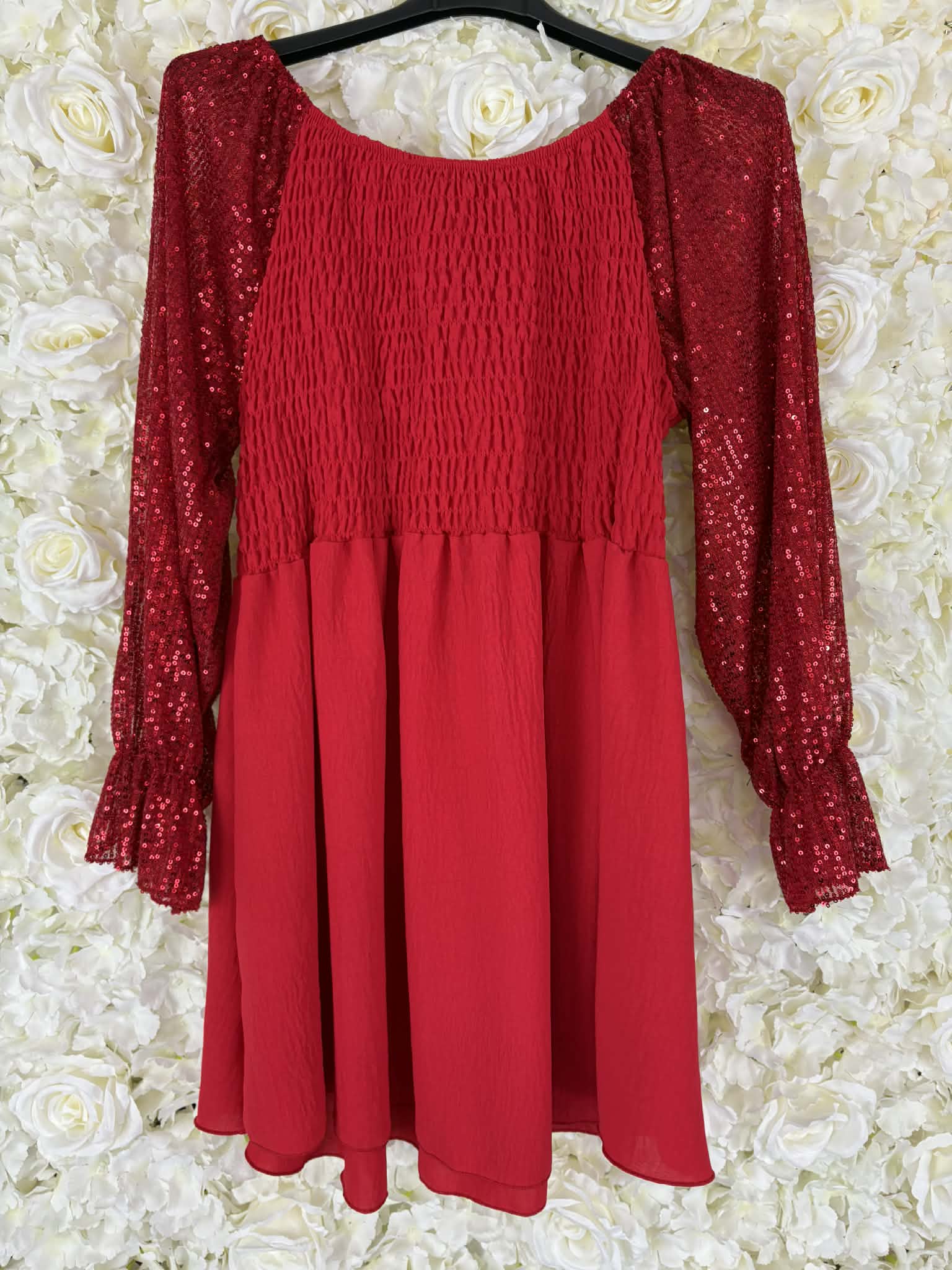 Nina - Sequin Sleeve Blouse 14 to 22/24