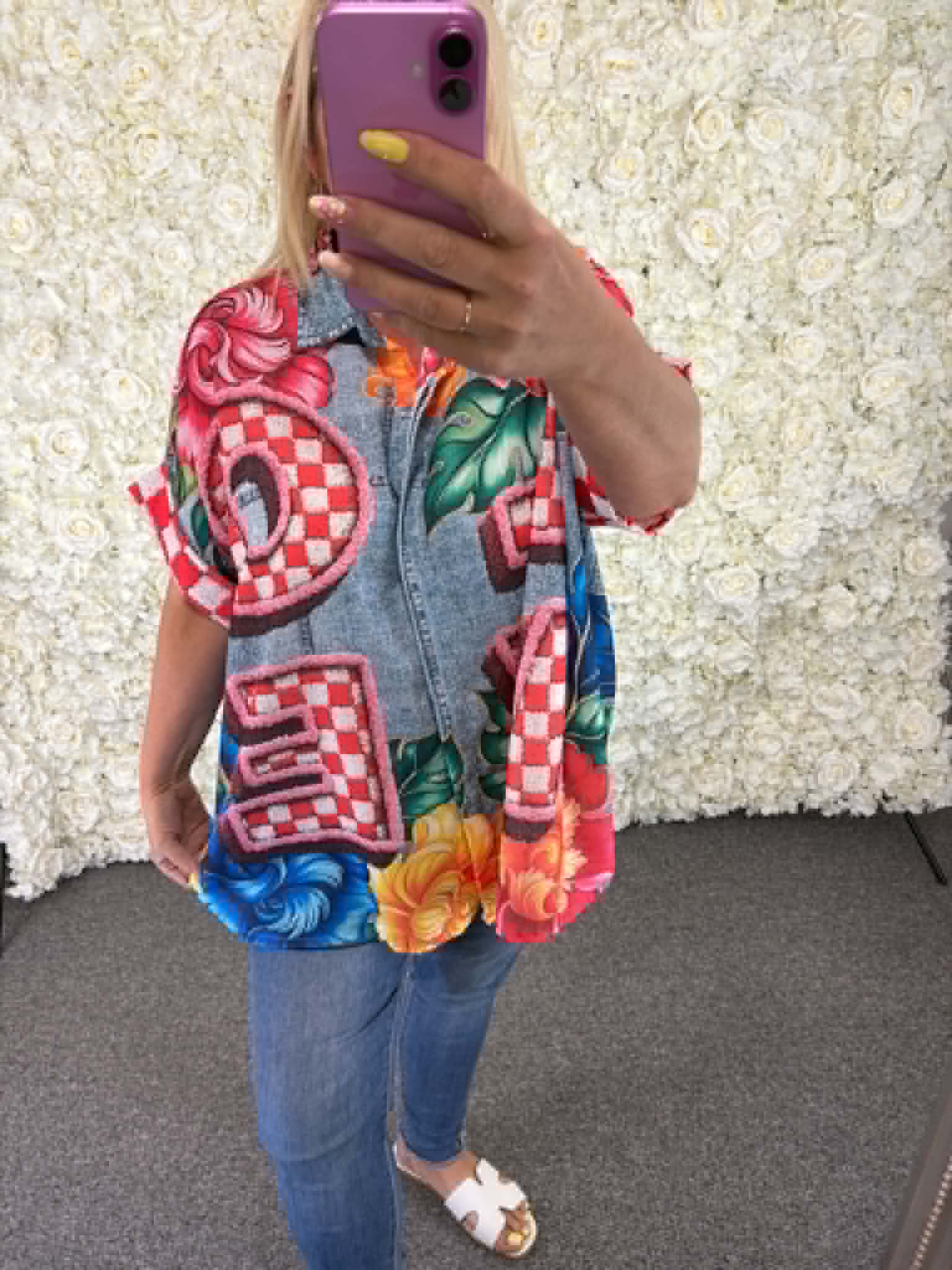 Charlie - Love Printed Blouse 14 to 24