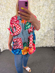 Charlie - Love Printed Blouse 14 to 24