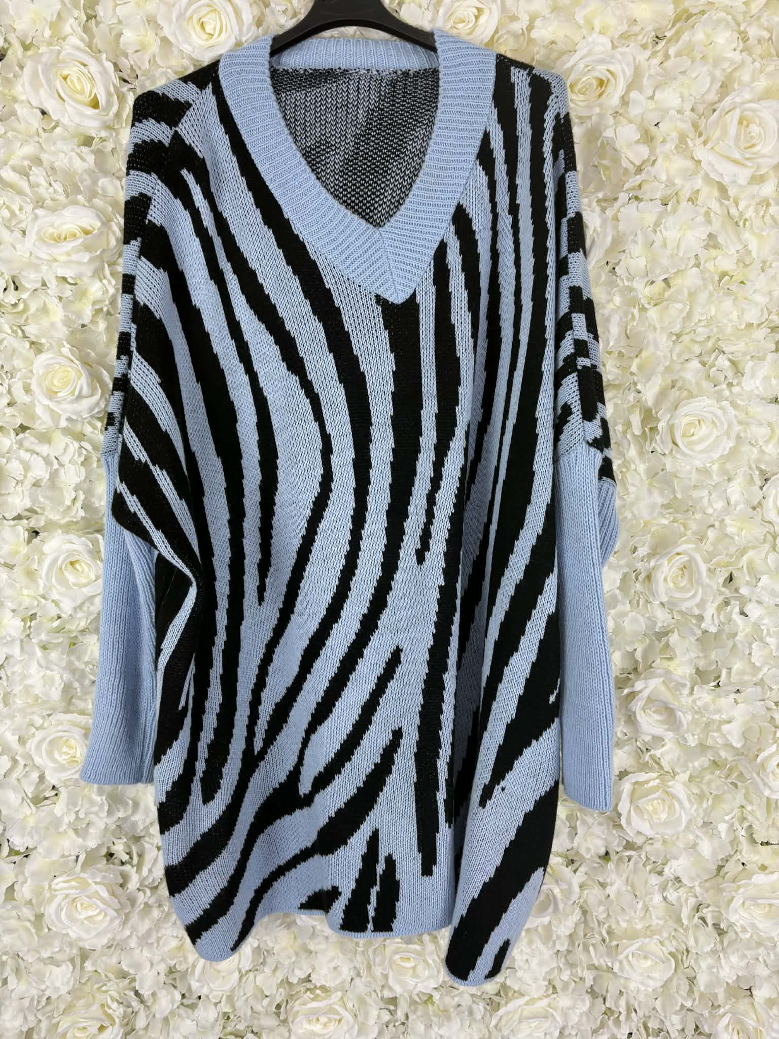 Ottie - Chunky Zebra Print Jumper 16 to 26