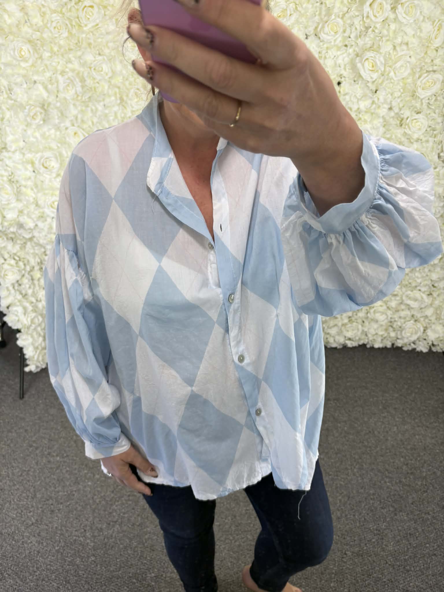 RUBEN - Checked Blouse 14 to 24
