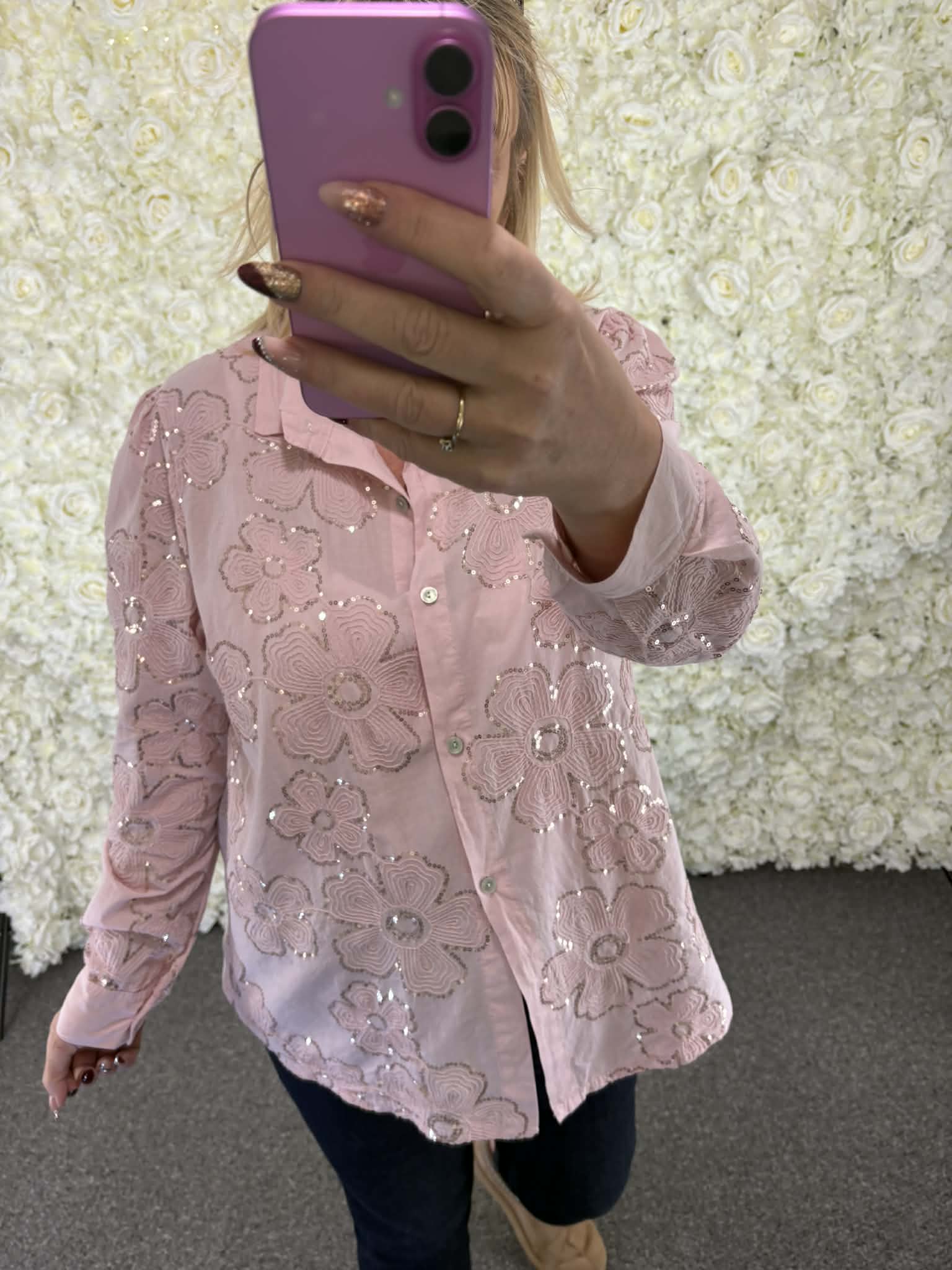 Cassy - Lux Sequin Blouse 12 to 18
