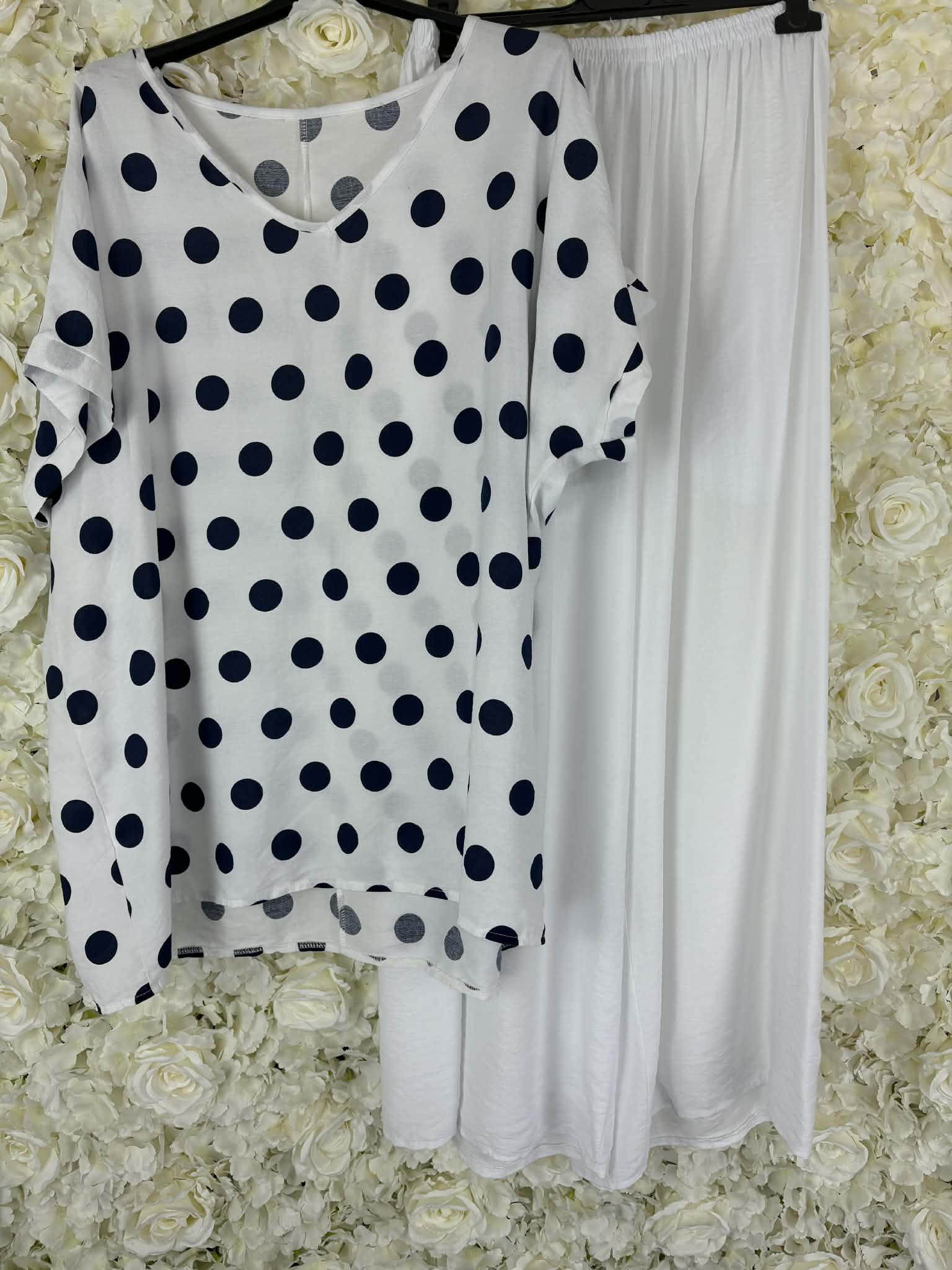 Teresa - Polka Dot Trouser Suit 16 to 24