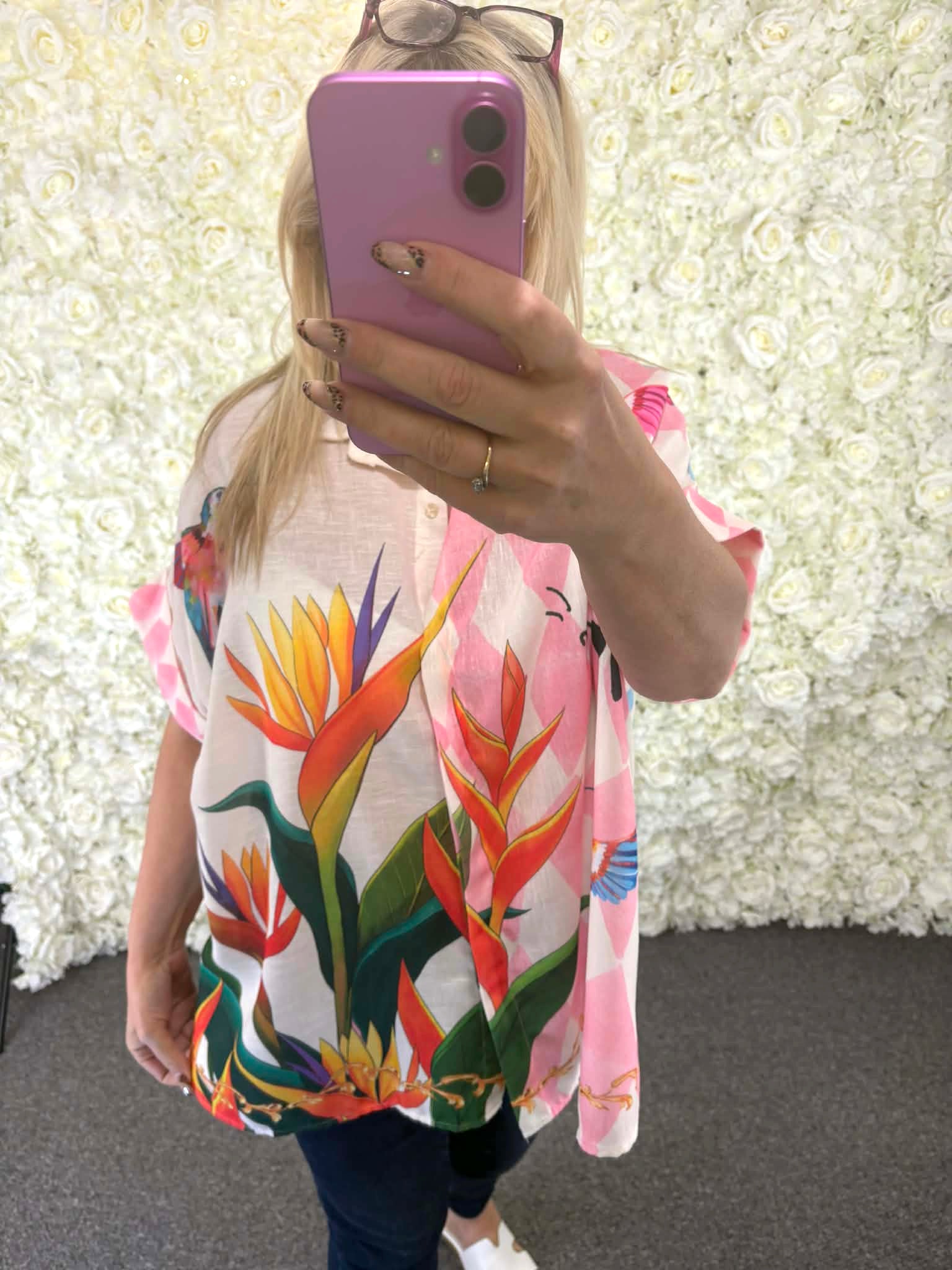 KYRIE - Bird Print Blouse 14 to 24