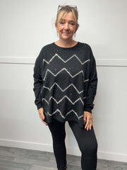 DELIA - Zig Zag Bling Jumper 14 to 24