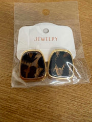 Helen - Leopard Print Earrings