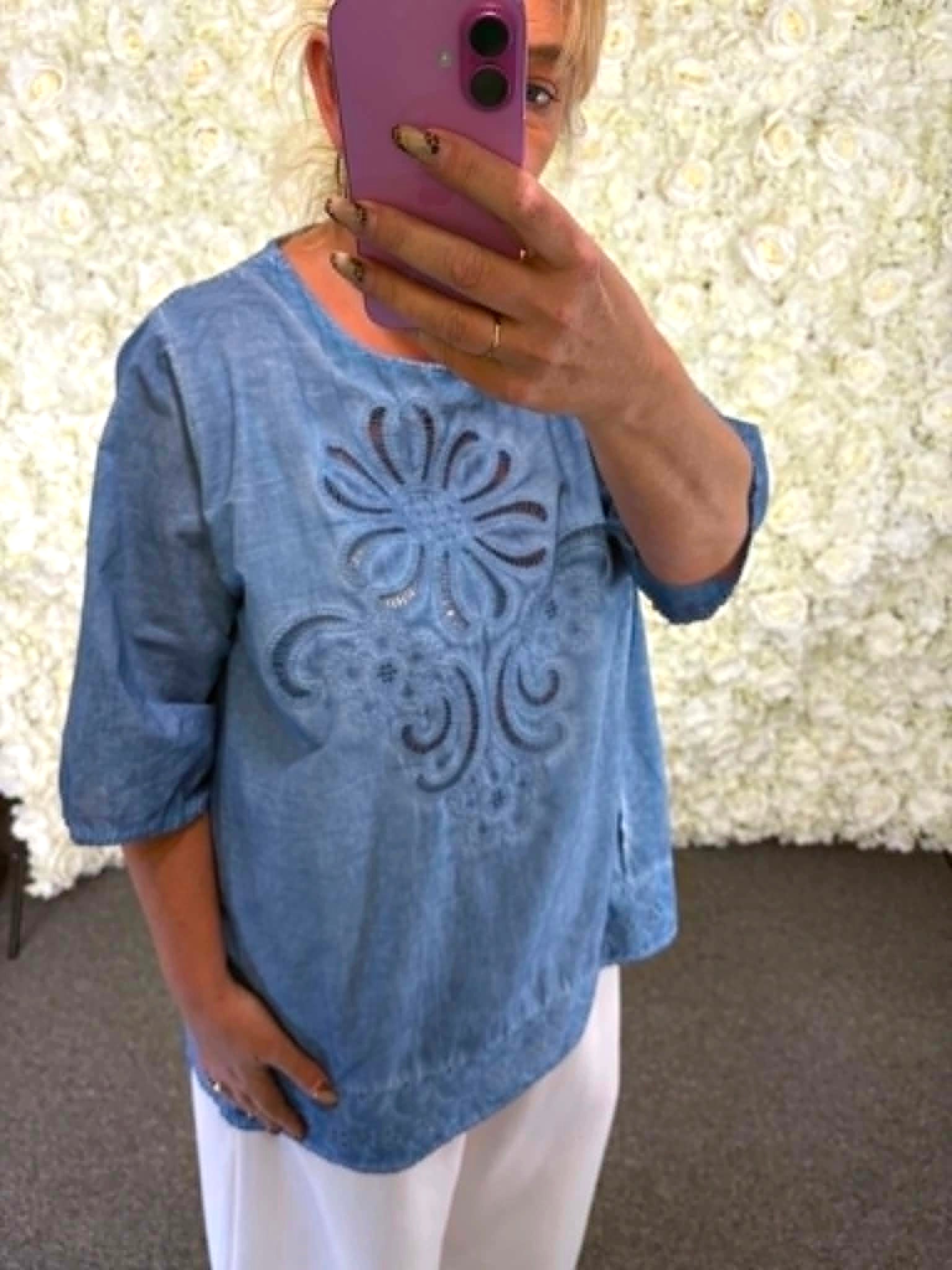 IRIS - Embroidered Blouse 14 to 20