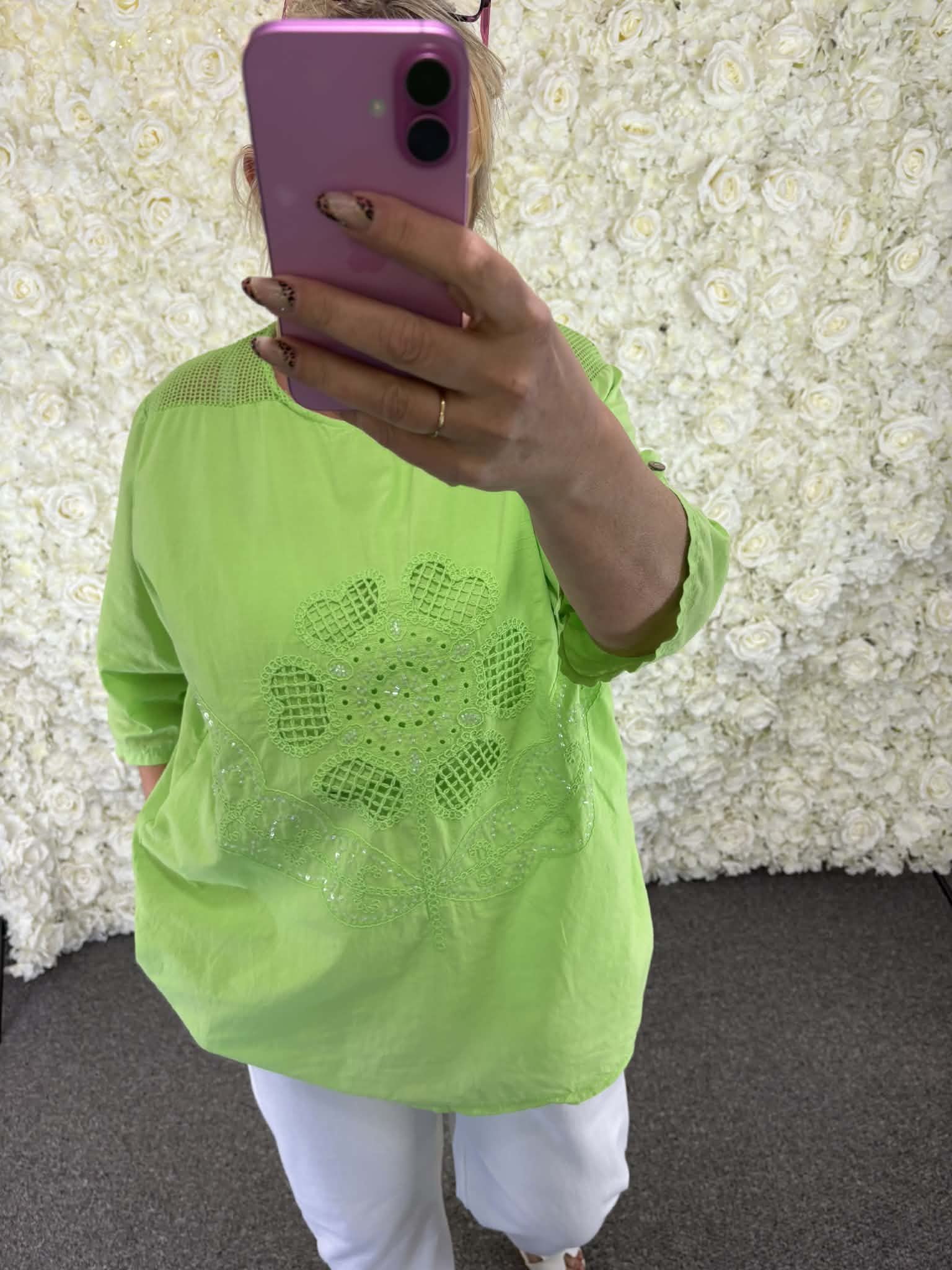 JUDE - Sparkle Crochet Embroidered Blouse 12 to 22