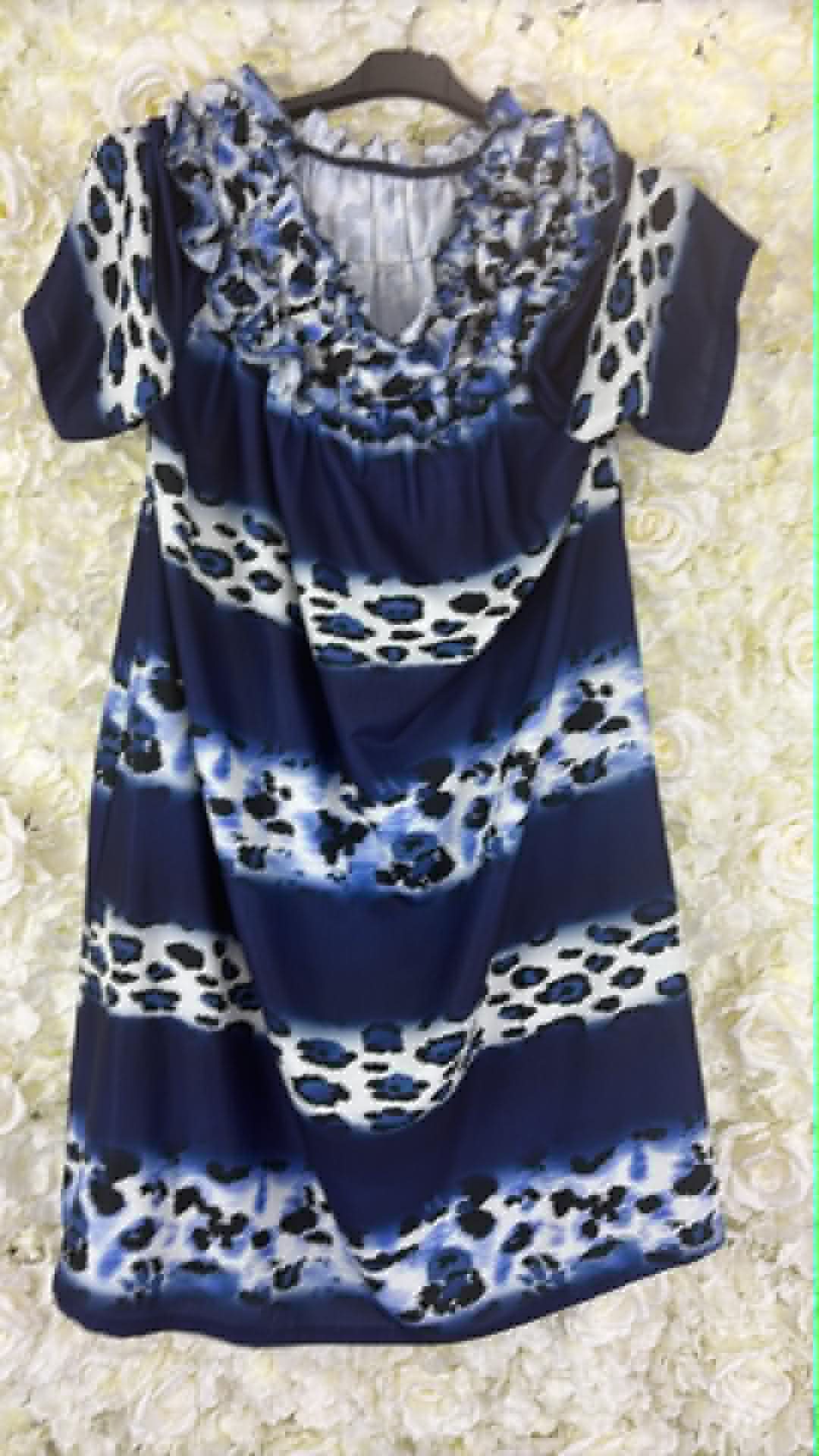 Michelle - Animal Print Ruffle Dress 12 to 22