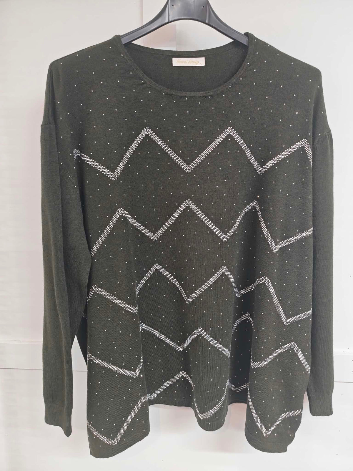 DELIA - Zig Zag Bling Jumper 14 to 24 - Jane's Boutique