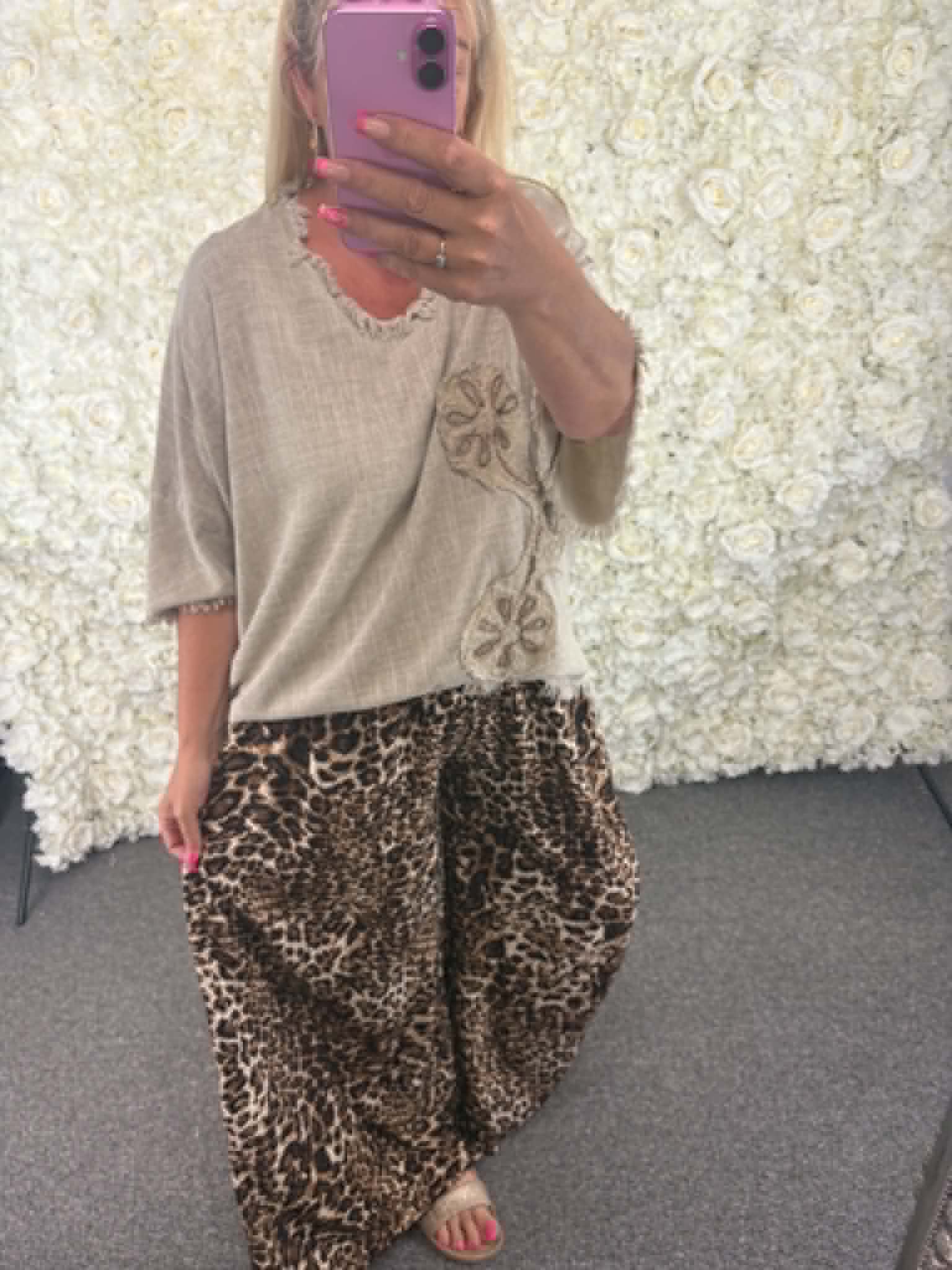 Carla - Leopard Print Trousers 14 to 24