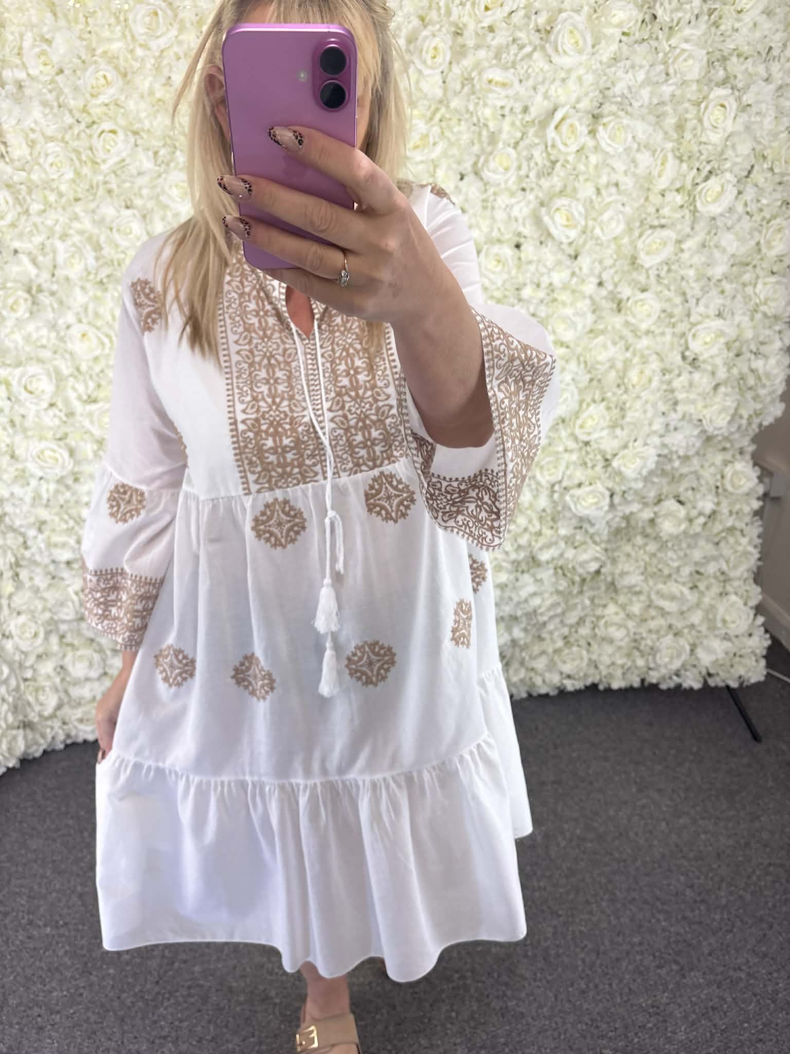 ORIANA - Boho Smock Dress 14 to 20