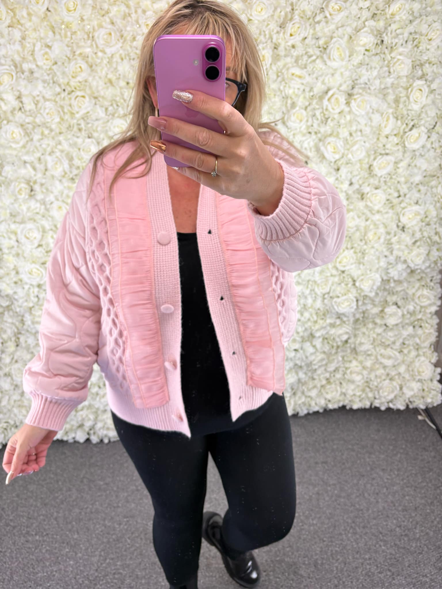 MARGO - Luxury Pink Frill Jacket 12 to 22