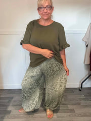 FRANCES - Animal Print Harem Trousers 12 to 24