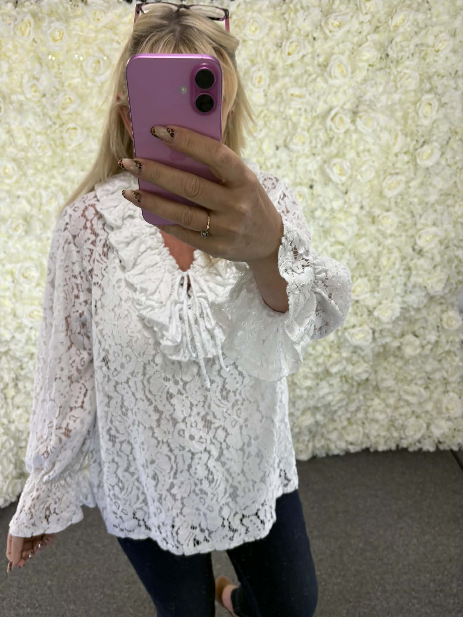 ROMA - Lace Ruffle Top 12 to 22