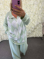 SOFIA - Argyle Print Loungesuit 16 to 24