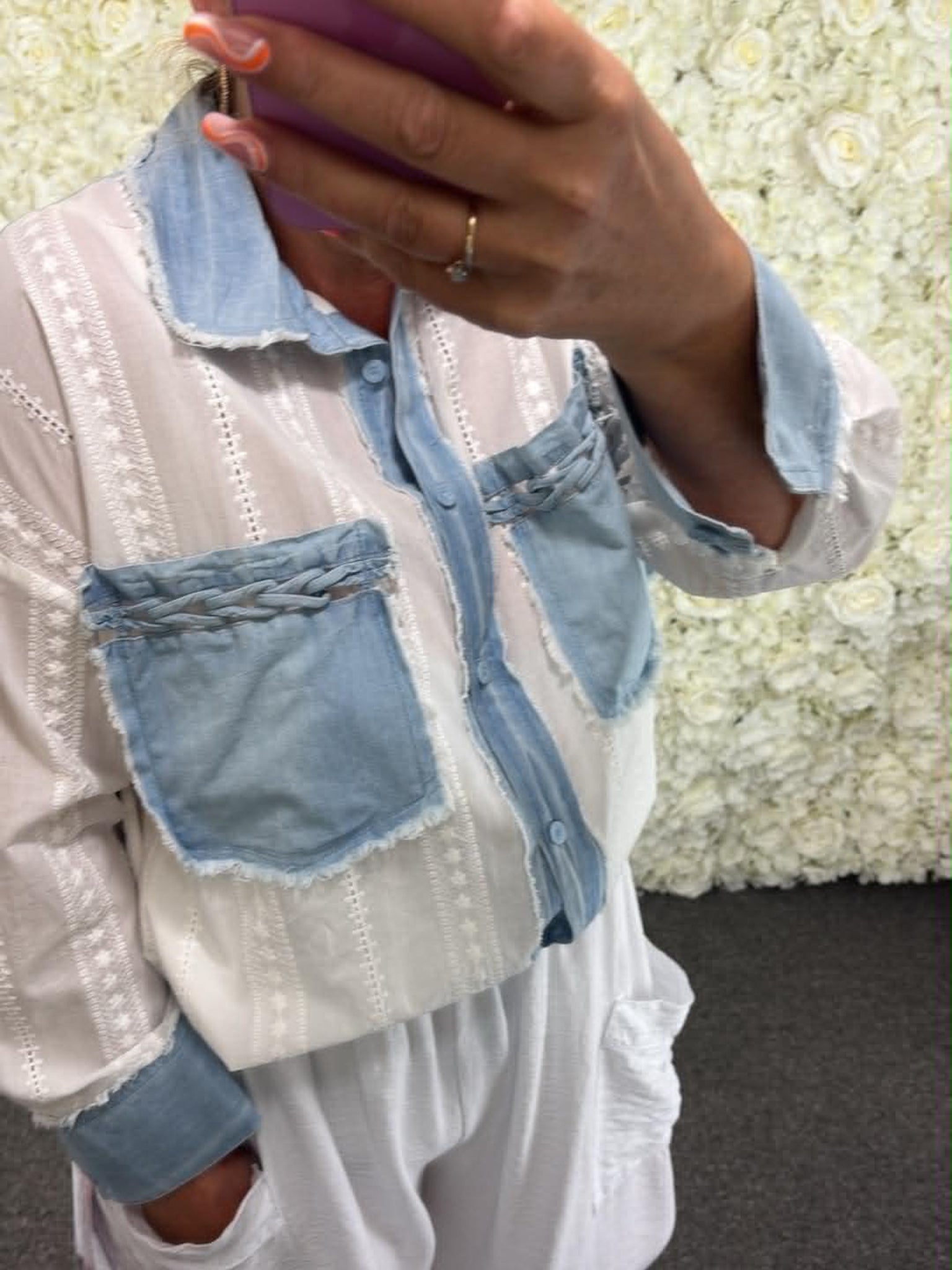 MARGAUX - Denim Detail Shirt 12 to 18