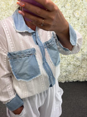 MARGAUX - Denim Detail Shirt 12 to 18