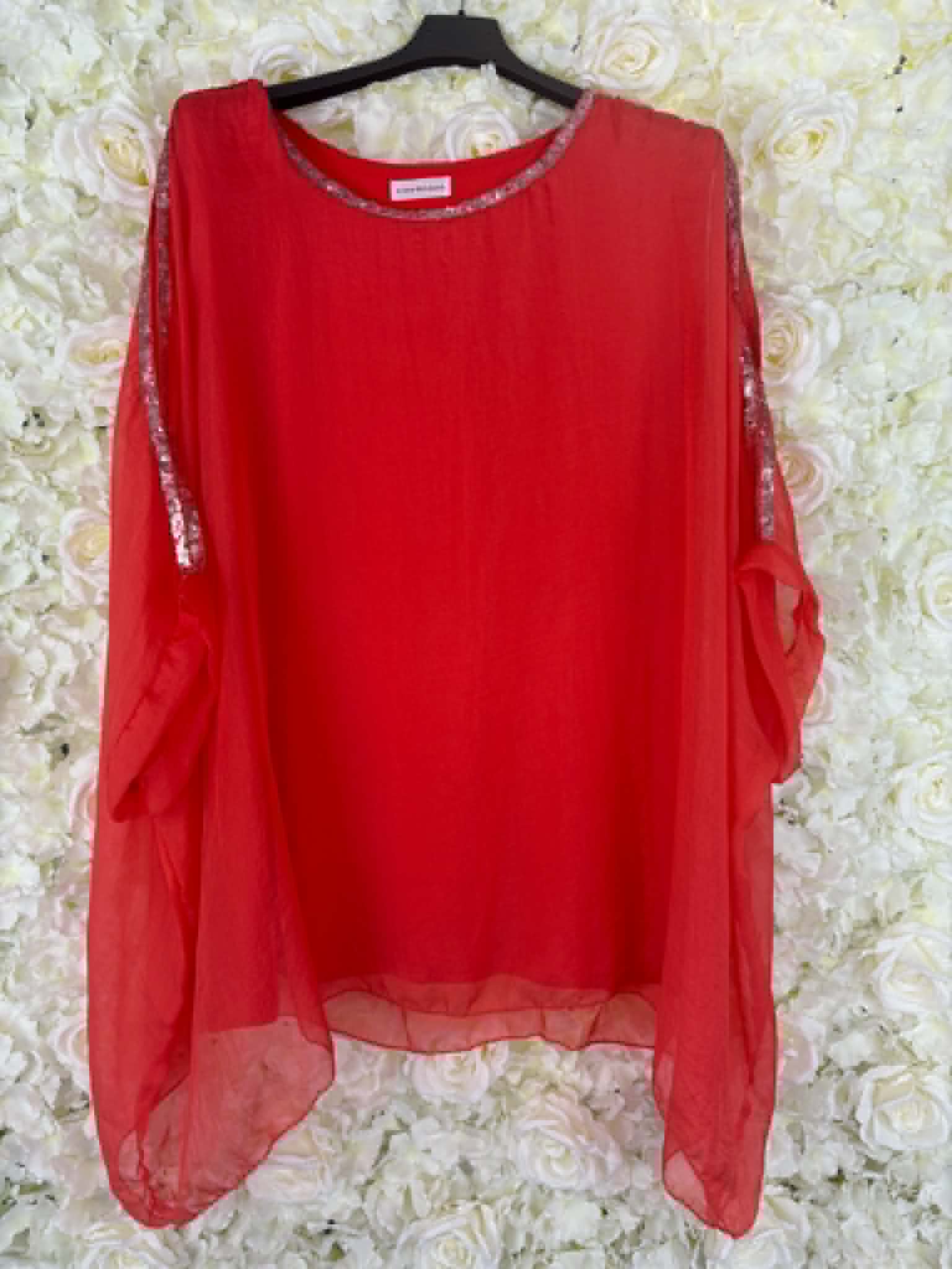 Pippa - Sequin Edge Blouse 14 to 24/26