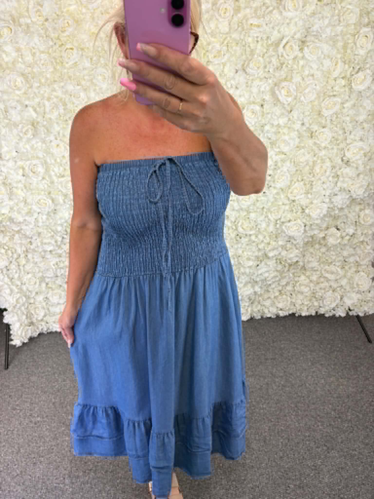 ATHENA - Strapless Denim Dress 12 to 18