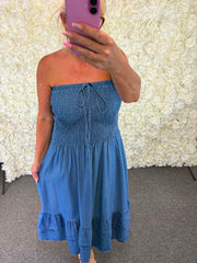 ATHENA - Strapless Denim Dress 12 to 18
