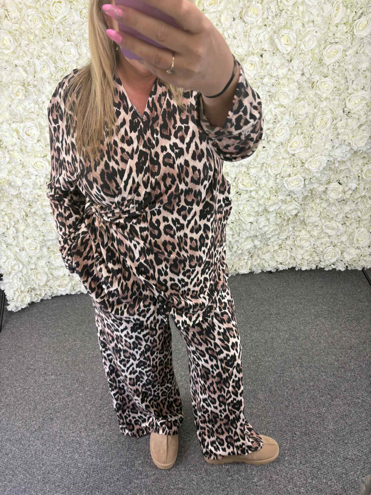 Danla - Leopard Print Trouser suit 16 to 24